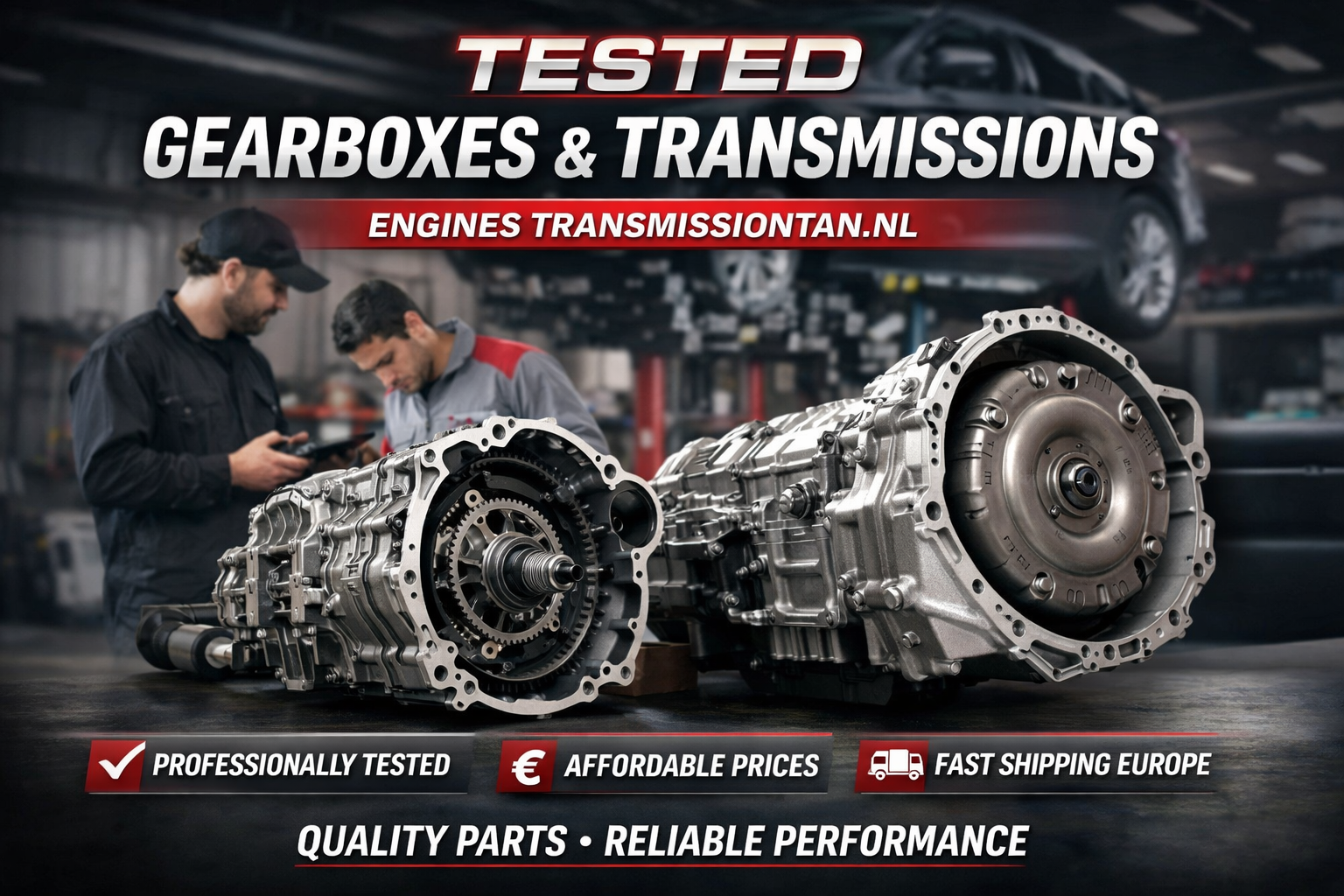 Tested gearboxes and transmissions